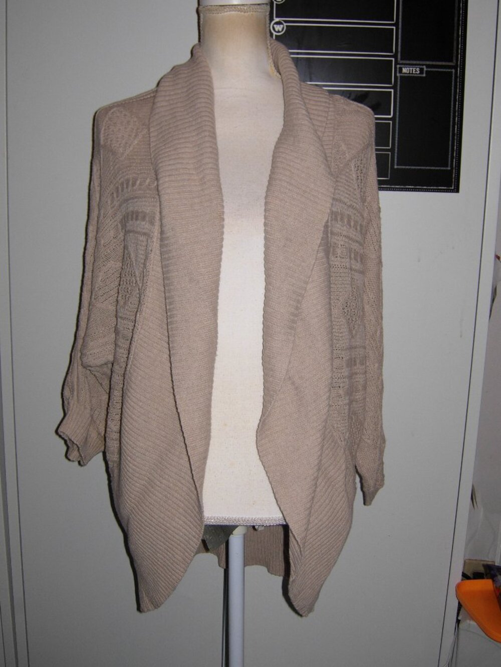 Cato Tan Open Front Cardigan Sweater 18/20W